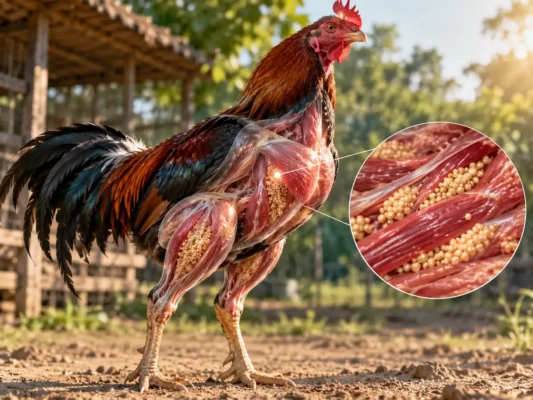 ไกลโคเจนพลังงานสำรองในกล้ามเนื้อไก่ชน